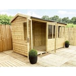 7 x 13 Reverse Pressure Treated Apex Summerhouse with Long Windows