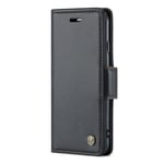 CaseMe Slim Plånboksfodral RFID-skydd iPhone SE (2022) svart
