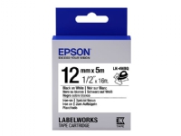 Epson LabelWorks LK-4WBQ - Svart på vitt - Rulle (1,2 cm x 5 m) 1 kassett(er) etiketttejp - för LabelWorks LW-1000, 300, 400, 600, 700, 900, K400, Z5000, Z5010, Z700, Z710, Z900