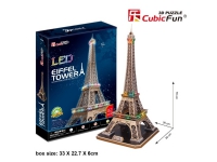 CubicFun 3D Puzzle The Eiffel Tower with Led L091H Paris France