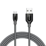 Anker PowerLine+, Nylon Micro USB Cable and Internal in Aramid Fibre, Grey, 180
