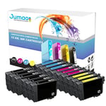 Lot de 15 cartouches noirs (18,2 Ml) et couleurs (14 Ml) compatibles pour EPSON 603 XL, 4100 4105 - Jumao -