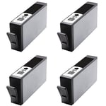 4x NonOEM HP 364/XL Black Ink Cartridges Officejet 4620 4610 DeskJet 3520 3070A