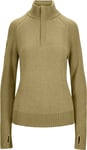 Tufte Robin Low Half Zip W Khaki XS Høyhalset genser til dame