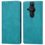 Sony Xperia Pro-I - Flip læder cover / pung - Blå