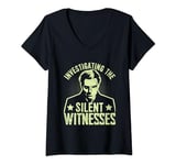 Womens Investigating the silent Witnesses Coroner V-Neck T-Shirt