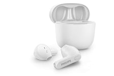 Philips Wireless Earbuds, Adults In Ear without Ear Tips, Super Slim Charging Case, Splash sweat Resistant, Bluetooth,18 Hours Play Time, Built In Mic, Slim Design, Comfortable Fit, White TAT2236WT/00