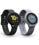 Ringke Air Sports Compatible with Galaxy Watch Active 2 Case 44mm, Flexible Soft TPU Raised Bezel Protective Button Cover for Active 2 Watch 44mm [2 Pack] - Black & Matte Clear