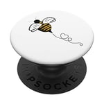 PopSockets Bee Bumblebee Honey Heart Cute Bees Lover White Background PopSockets Swappable PopGrip