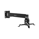 Mount-It! Wall or Ceiling Projector Mount with Universal LCD/DLP Mounting Hanger/Holder - Compatible with Epson, Optoma, Benq, ViewSonic Projectors, 44lb Load Capacity, Black (MI-604)