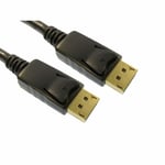 3m 20 Pin DisplayPort DP Cable GOLD + CLIP LOCKS  Monitor Video Lead