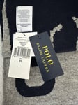 Polo Ralph Lauren Wool Blend Navy Grey Scarf Beanie Hat Gift Set AUTHENTIC BNWT