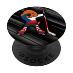 Dabbing Poodle Dog Czech Republic Ice Hockey Fans Jersey Art PopSockets Swappable PopGrip