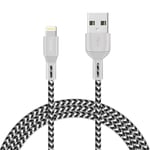 iSOUL Lightning iPhone Charger Cable, 1M 3.3ft Braided USB Cord for iPhone 13/12/11/Pro/XS/Max/XR/X/10/8/7/6s Plus, iPad Air/Pro/Mini, iPod [Ultra Fast Sync & Charging]