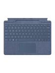 Surface Pro Signature Keyboard - keyboard - with touchpad accelerometer Surface Slim Pen 2 storage and charging tray - QWERTY - Dutch - sapphire - Tastatur - Hollandsk - Blå
