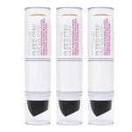 Maybelline Superstay Pro Tool Foundation Stick 7.5g - 033 Natural Beige x3