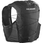 Salomon Active Skin 8 Compatible with Flasks Unisex Running Hydration Vest Hiking Trail , Precision Fit, 8L Easy Access, and Optimized Storage, Black, M