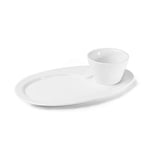 Holst Porzellan TB 009 Lot de 2 assiettes de service/petit-déjeuner en porcelaine avec bol Blanc 0,20 l