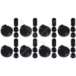 8 X Hotpoint Cooker/Oven/Grill Control Knob And Adaptors Black