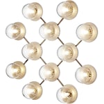 Liila 12 Wall/Ceiling Lamp, Nordic Gold / Clear