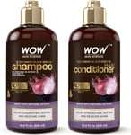 WOW Skin Science Onion Black Seed Oil Shampoo & Conditioner Set with Hair Oil fo
