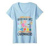 Womens Explore Creativity With Card Making and Papercraft V-Neck T-Shirt