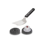 LE MARQUIER Kit de nettoyage pour plancha Le Marquier 1 spatule + Boules inox) - Argent