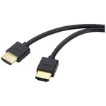 Speaka Professional HDMI Connection Cable HDMI-A Male, HDMI-A Male 2.00 m Black Ultra HD (8K), High Speed HDMI, F