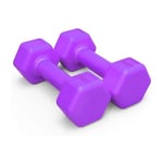 LILIS Weight Bench Adjustable Non-slip Dumbbells For Women 2 3 4 Kg Solid Cast Iron Hand Weights Dumbbell Portable For Yoga Fitness Lose Weight Push-up Stand (Color : Purple, Size : 1 kg x 2)