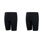 Speedo Boy's ECO Endurance+ Jammer, Comfortable Fit, Adjustable Design, Extra Flexibility, Quick Drying, Black, 11-12 Years (Pack of 2)