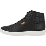 ECCO Homme Soft 7 M Black Droid Sneakers Hautes, Noir (1001BLACK), 40 EU