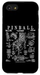Pinball Arcade Gaming Machine Vintage Gamer Imprimé Brevet Coque pour iPhone SE (2020) / 7 / 8