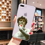 TREW Alternative statue art Cover Soft Shell Phone Case for iPhone 11 Pro XS MAX XR 8 7 6 6S Plus X 5 5S SE (Color : A3, Material : For iphone7 iphone8)