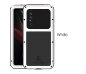 Fantasy Life Love Mei Powerful Case for Sony Xperia 1 II,Shockproof Waterproof Aluminum Metal Silicone Case(White)