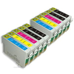 MoreInks - 10 Cartouches d'encre Compatibles cyan / magenta / jaune / noir pour imprimante Epson Stylus SX515W
