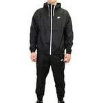 NIKE M Nsw CE TRK Suit Hd WVN Tracksuit - Black/(White), X-Small