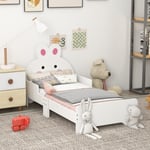 Rabbit Design Toddler Bed Frame, for Ages 3-6 Years, 143 x 74 x 75cm - White