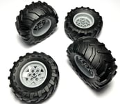 LEGO Black Tyre 81 x 35 Tractor 69912 w/ LBG Wheel 43.2 x 26 56908 *PACK OF 4*
