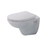 Vegghengt toalett D-CODE BASIC m/toalettsete, Hvit
