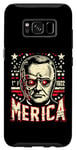 Coque pour Galaxy S8 Franklin D. Roosevelt Funny July 4th American US Flag Merica