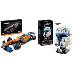 LEGO 42141 Technic McLaren Formula 1 2022 Replica Race Car Model Building Kit & 75349 Star Wars Captain Rex Helmet Set, The Clone Wars Collectible for Adults
