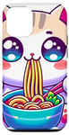 Coque pour iPhone 14 Pro Ramen Cat Kawaii Anime Cat Ramen Lover Sweet