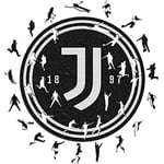 Juventus Logo Produit Officiel, Puzzle en Bois pour Adultes et Enfants, Bois 100% Durable, Taille S 150 pièces