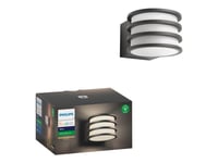 Philips Hue White Lucca - Vägglampa - Led-Glödlampa - E27 - 9 W (Motsvarande 60 W) - Klass A+ - Varmt Vitt Ljus - 2700 K - Antracit