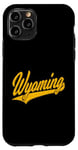 Coque pour iPhone 11 Pro State of Wyoming Varsity, style maillot de sport classique