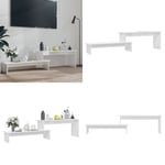 TV-bänk vit högglans 180x30x43 cm konstruerat trä - TV-skåp - TV-bänk - Home & Living