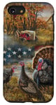 iPhone SE (2020) / 7 / 8 Beautiful Wild turkey hunting Camo American flag Case