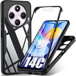 Coque - Xiaomi - Redmi 14C - Helhetskydd - Mjuk TPU - Transparent Hård PC Svart