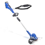 Hyundai Powerful 40v Lithium-ion Battery Grass Trimmer With Battery & Charger, 3 Year Warranty, Blue