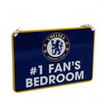 Official Chelsea FC Metal No 1 Fan Bedroom Sign (16 x 11cm)